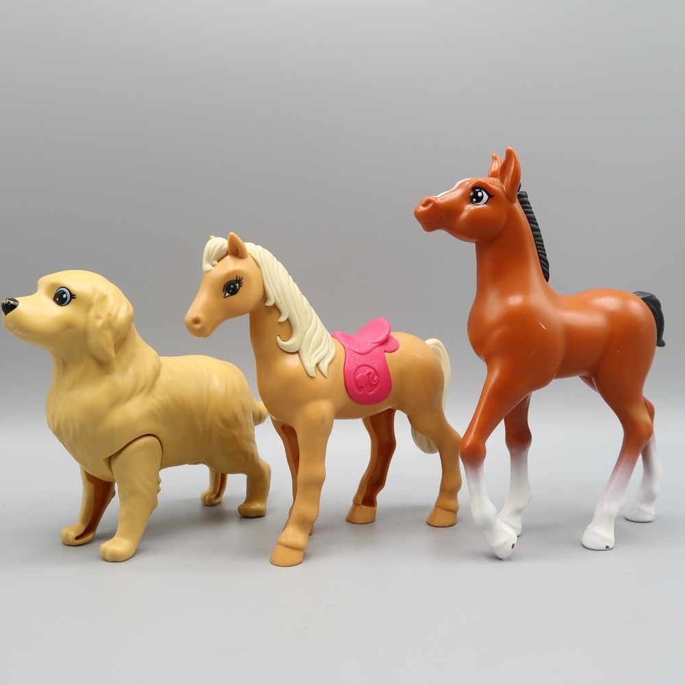 Barbie Life in‎ the Dreamhouse Tawny horse, Dog, Brown Horse Toy  lot